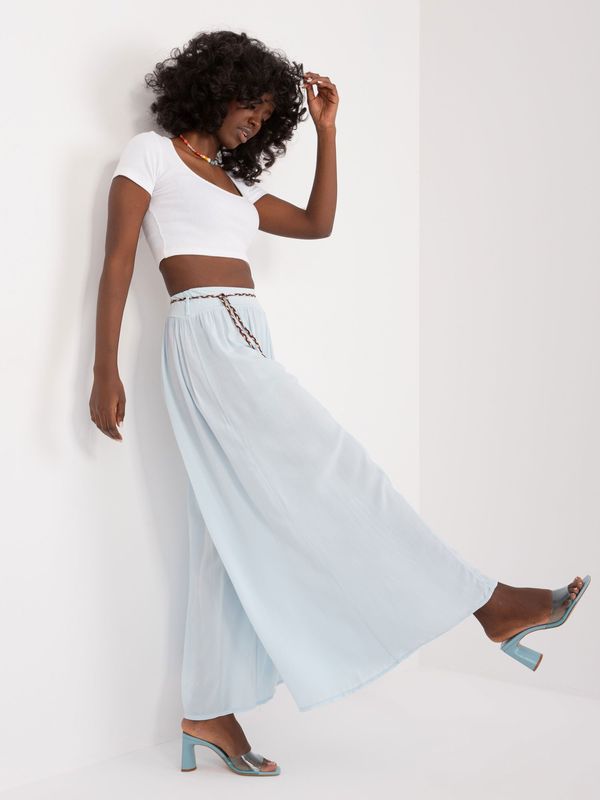 Fashionhunters Light blue summer palazzo pants OH BELLA