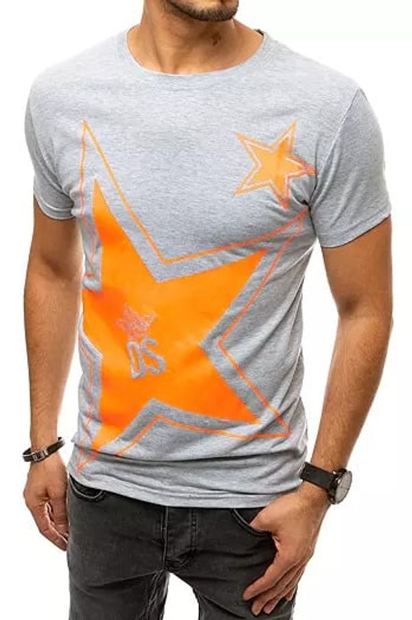 DStreet Light gray men's T-shirt RX4361 with print