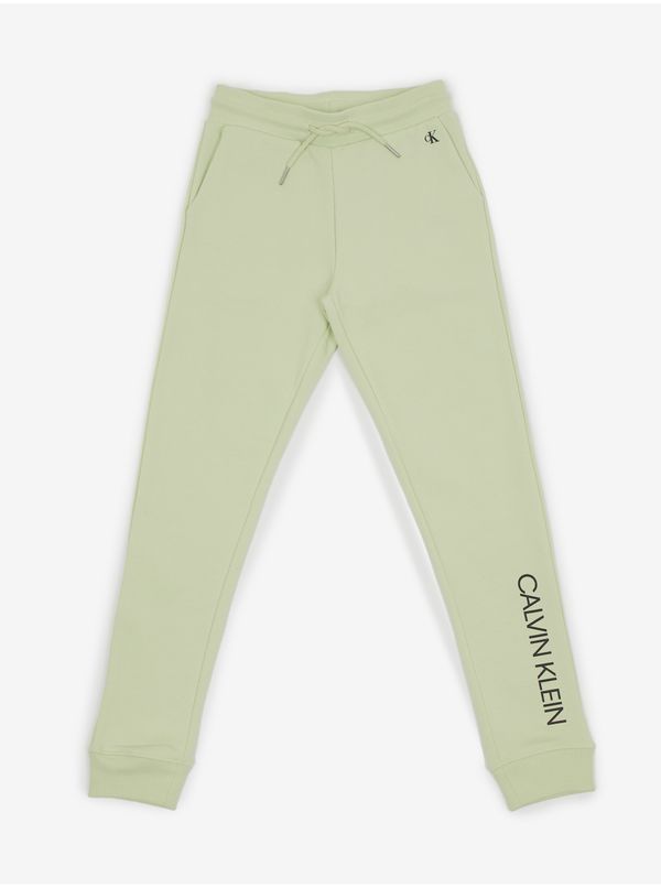 Calvin Klein Light Green Girls' Sweatpants Calvin Klein Jeans - Girls