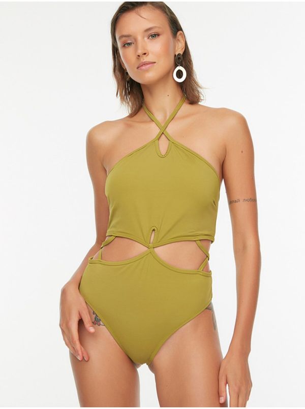 Trendyol Light Green Women's One-piece Swimsuit with Cut-Outs Trendyol - Women