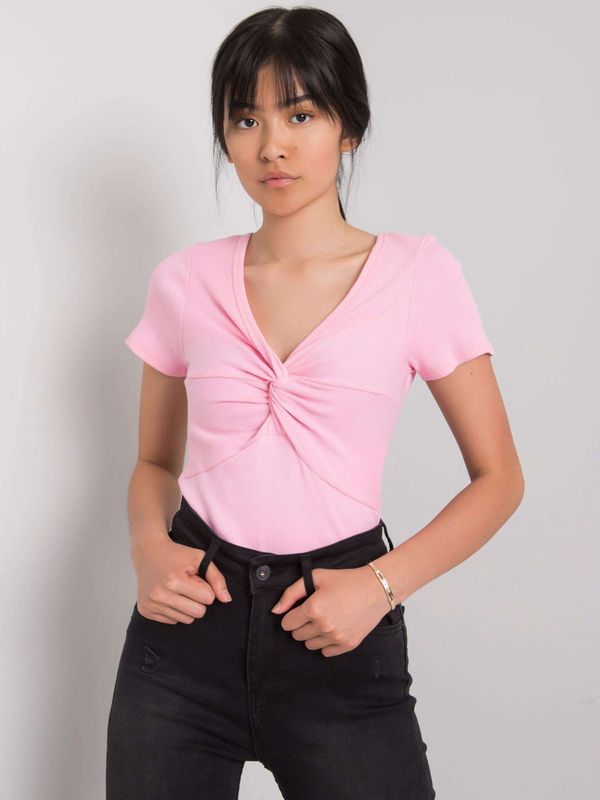 Fashionhunters Light pink casual blouse Sandra