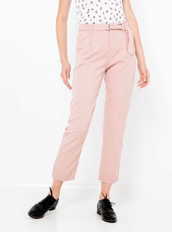 CAMAIEU Light pink shortened trousers CAMAIEU - Women