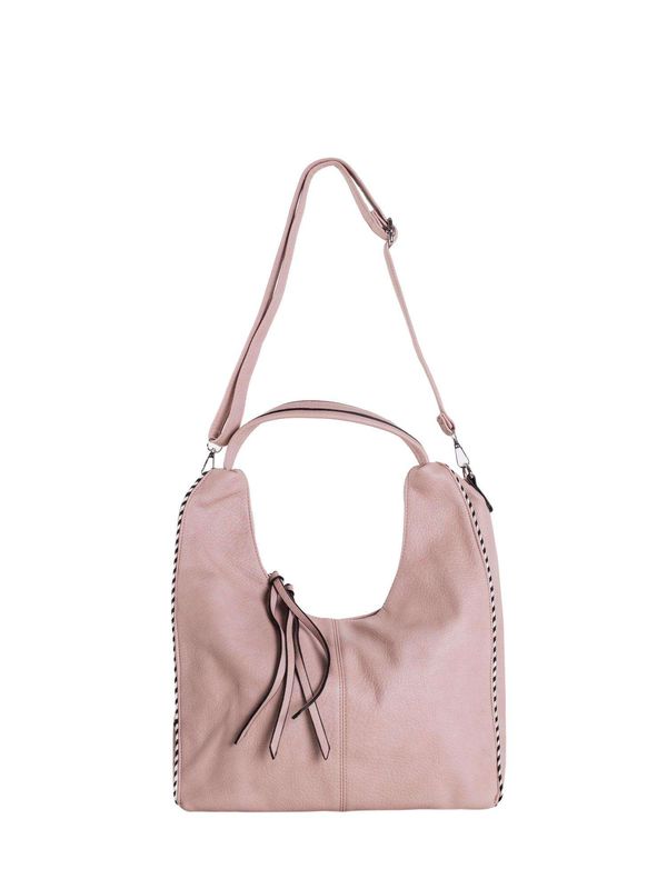 Fashionhunters Light pink shoulder bag with adjustable strap
