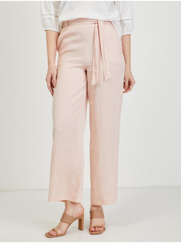 Orsay Light pink women's trousers with linen ORSAY - Ladies
