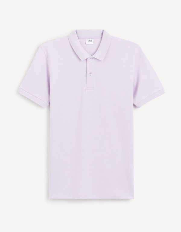 Celio Light purple men's basic polo shirt Celio Teone