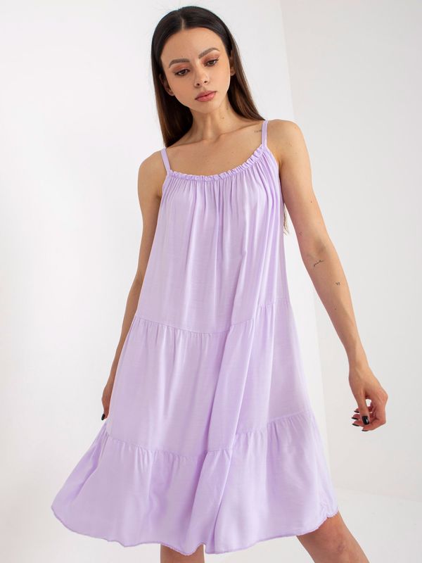 Fashionhunters Light purple summer dress of free cut OCH BELLA