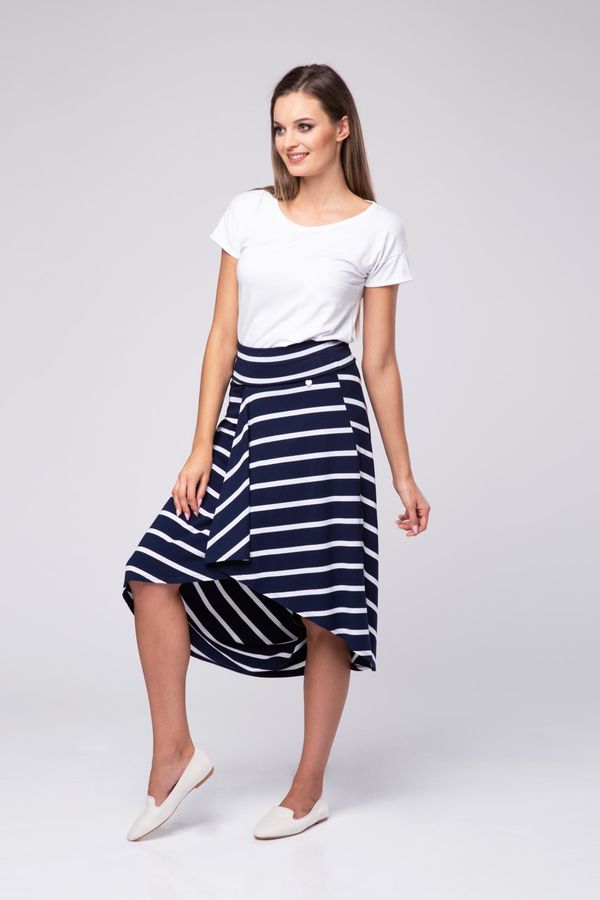 Look Made With Love Look Made With Love Woman's Skirt 17 Saint Tropez Navy Blue/White