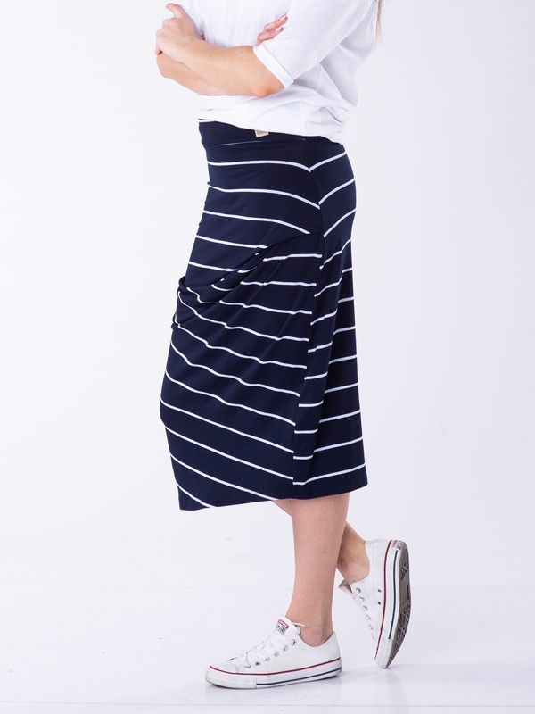 Look Made With Love Look Made With Love Woman's Skirt 518 Patricia Navy Blue/White