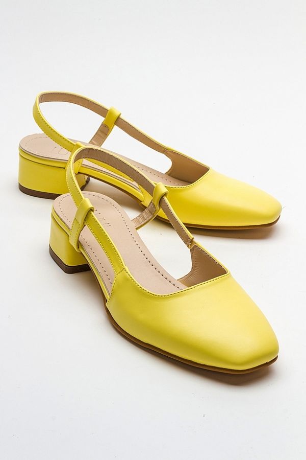LuviShoes LuviShoes 66 Women's Yellow Heeled Sandals
