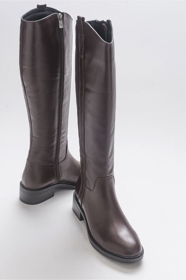 LuviShoes LuviShoes Acro Brown Skin Genuine Leather Women's Boots.