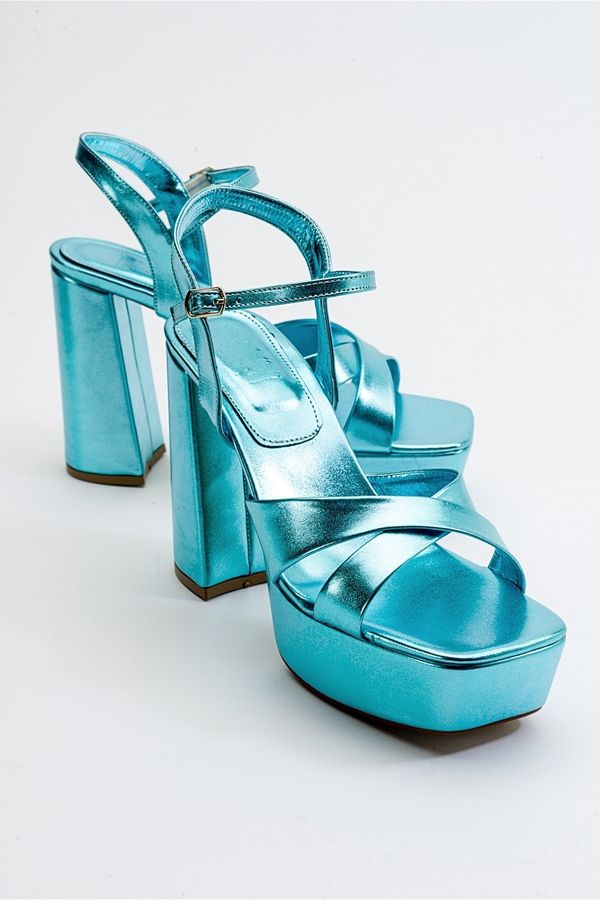 LuviShoes LuviShoes Amare Bebe Blue Women's Heeled Shoes