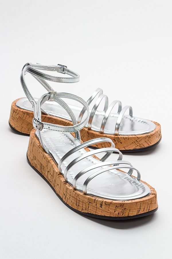 LuviShoes LuviShoes ANGELA Women's Metallic Silver Sandals