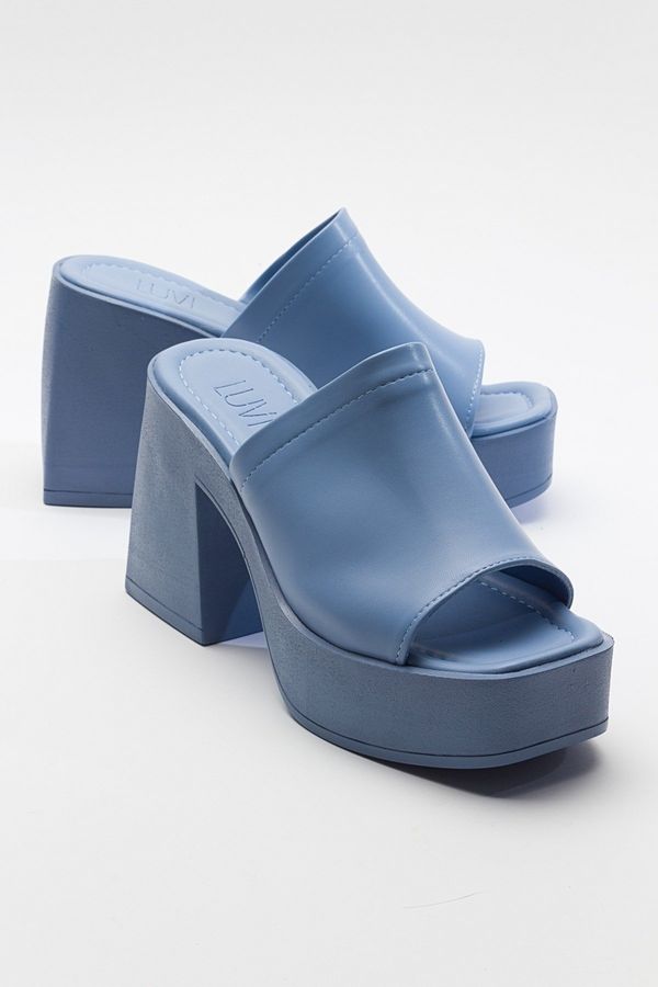 LuviShoes LuviShoes ANSER Blue Women's Heeled Slippers