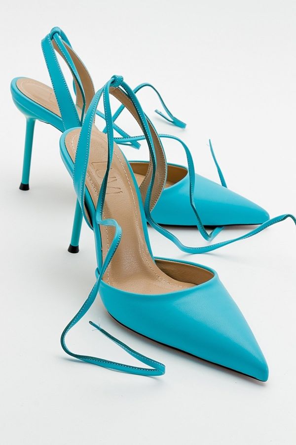 LuviShoes LuviShoes Bonje Blue Women's Heeled Shoes