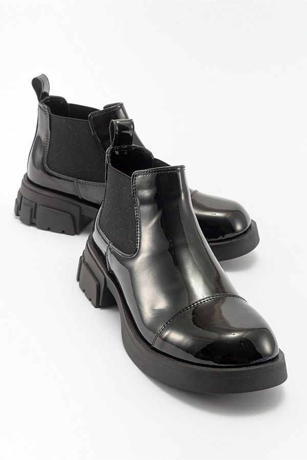 LuviShoes LuviShoes CAFUNE Black Patent Leather Women's Boots