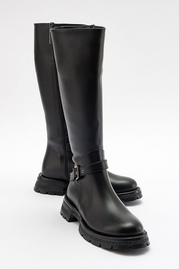 LuviShoes LuviShoes COVELA Women's Black Skin Boots