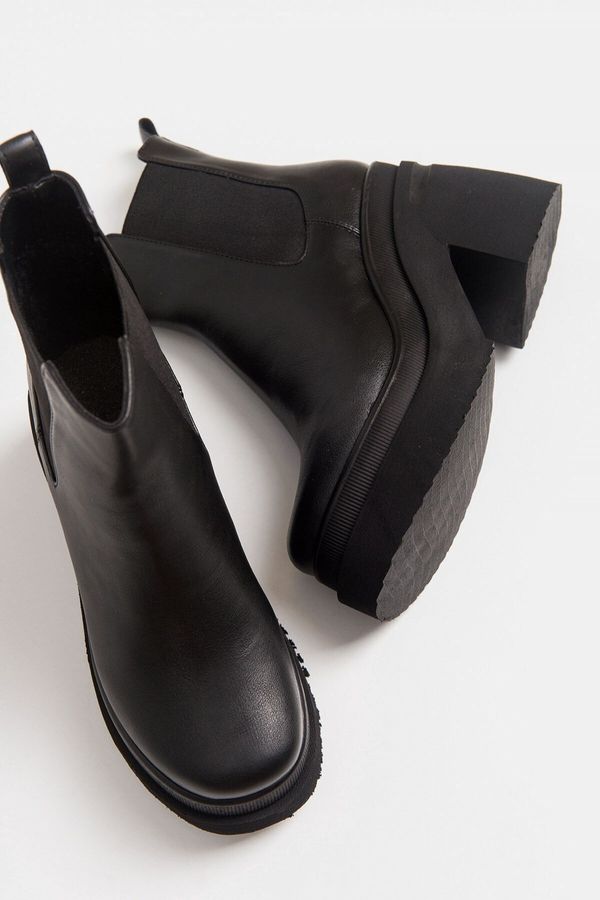 LuviShoes LuviShoes Emma Black Skin Women's Boots