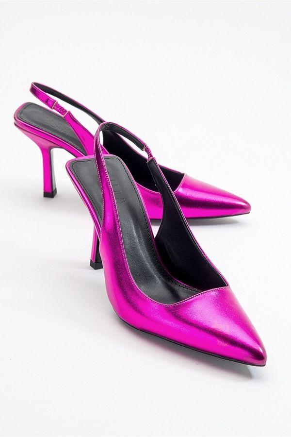 LuviShoes LuviShoes Ferry Fuchsia Metallic Women's Heeled Shoes