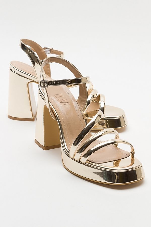 LuviShoes LuviShoes HEAS Women's Gold Heels