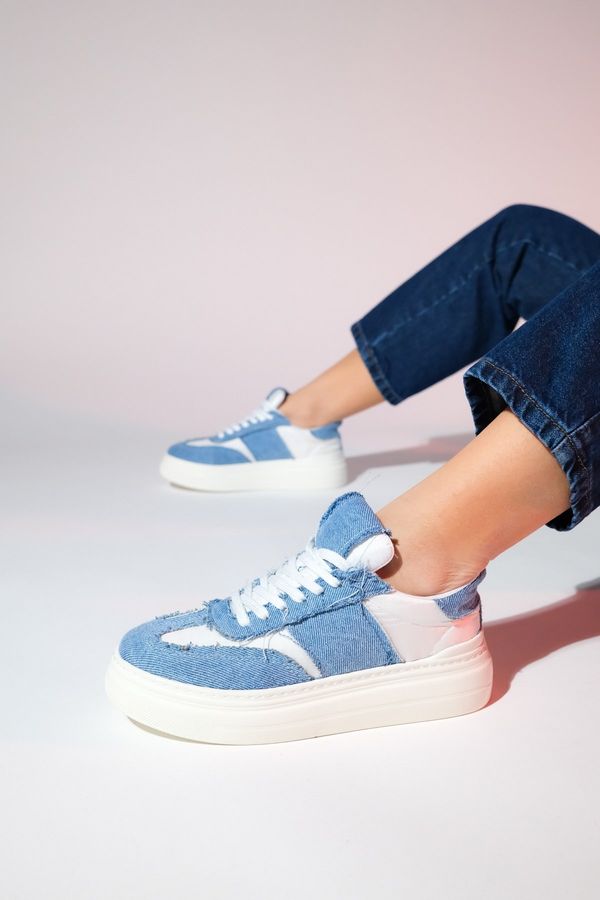 LuviShoes LuviShoes JOSE Blue Denim Women's Sports Sneaker