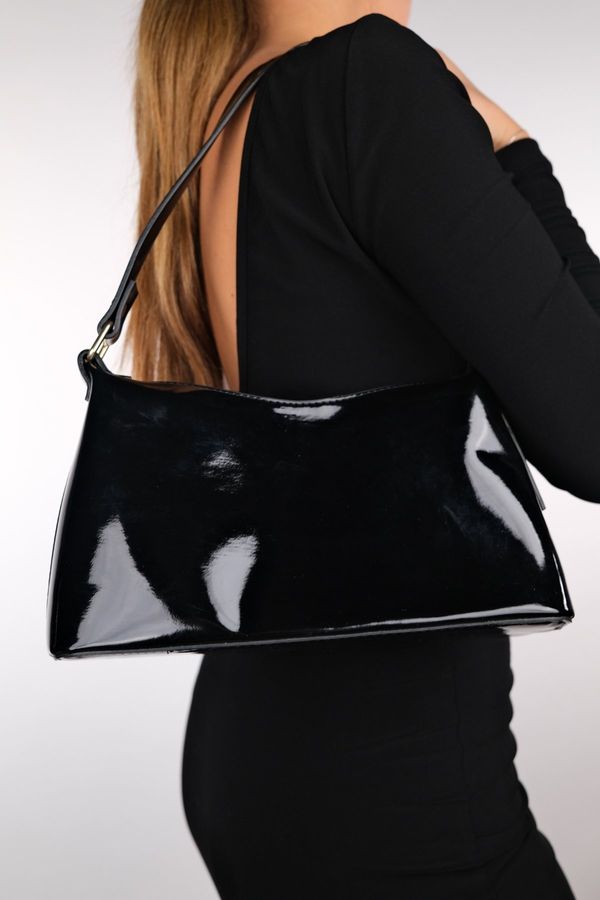 LuviShoes LuviShoes JOSELA Black Patent Leather Women's Handbag