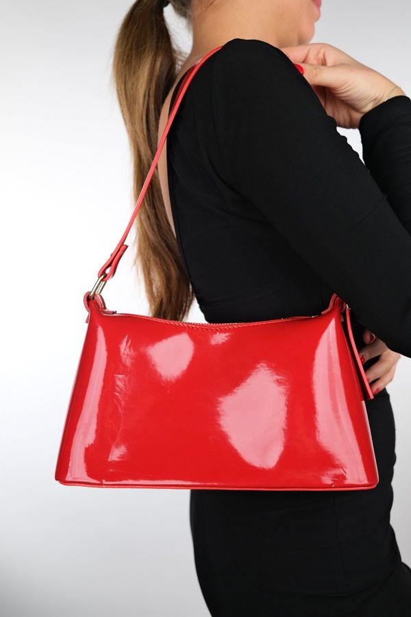 LuviShoes LuviShoes JOSELA Red Patent Leather Women's Handbag