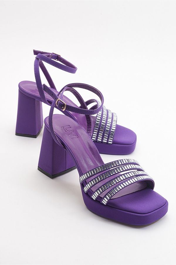 LuviShoes LuviShoes Nove Purple Women's Heeled Shoes