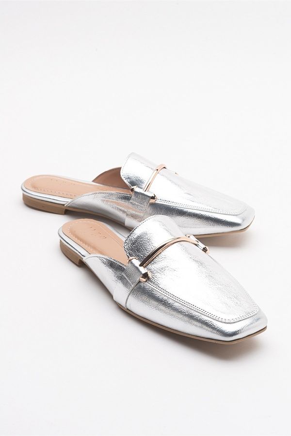 LuviShoes LuviShoes Ronda Silver Women's Slippers