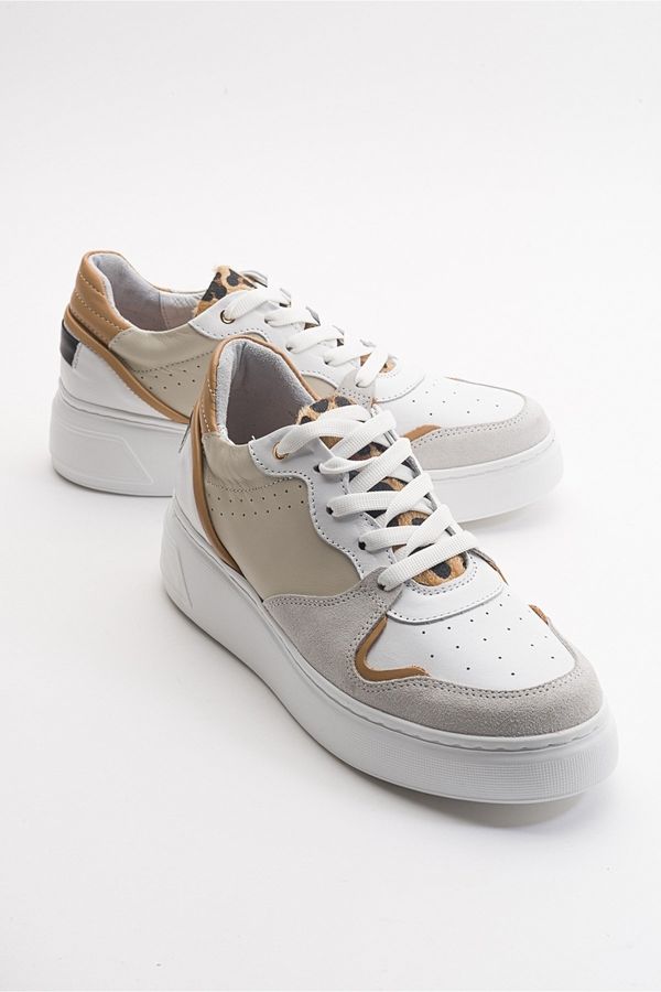 LuviShoes LuviShoes Sette Beige Multi Genuine Leather Women's Sports Shoes