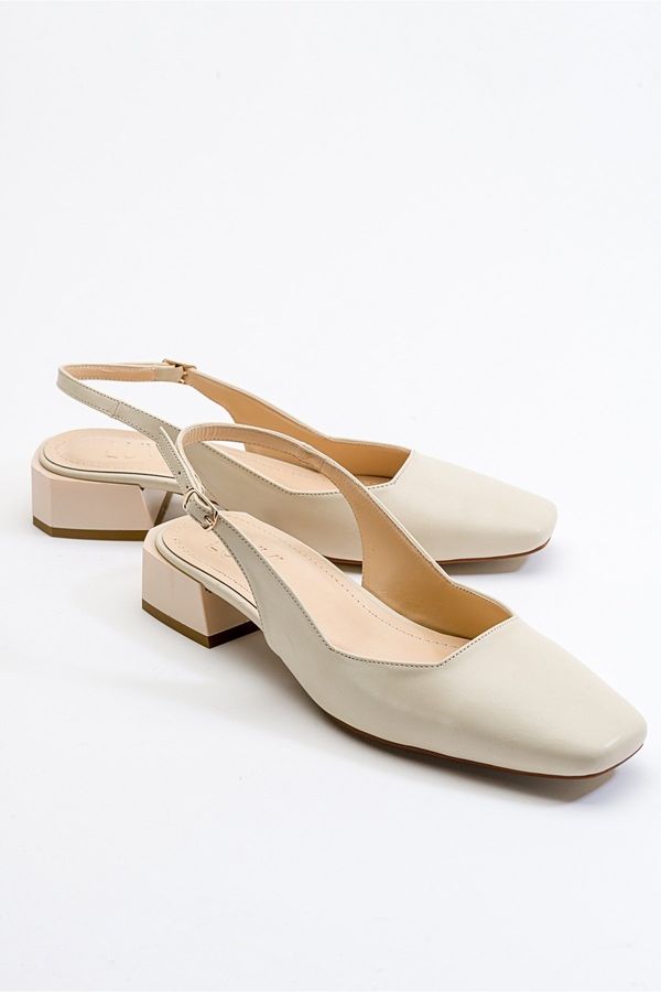 LuviShoes LuviShoes State Beige Skin Women's Heeled Shoes