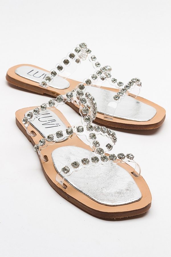 LuviShoes LuviShoes Women's Slippers with FLEP Silver Stone