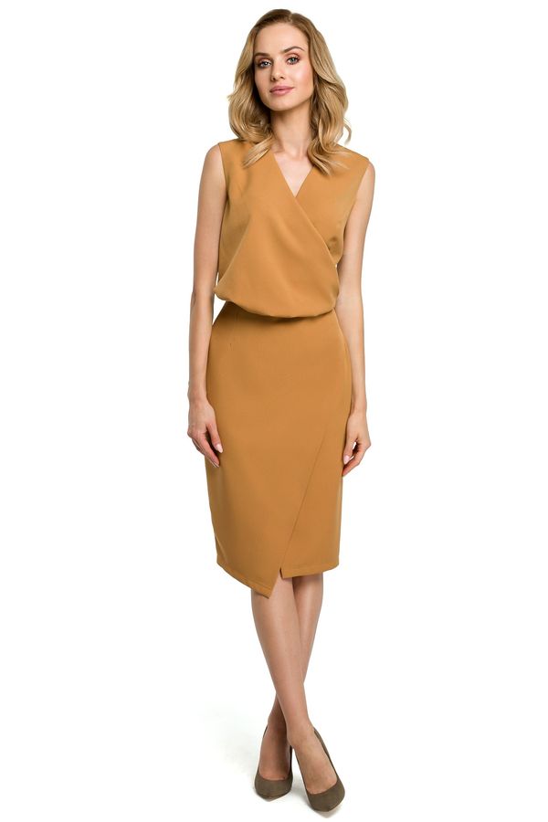 Made Of Emotion Made Of Emotion Woman's Dress M395 Cinnamon