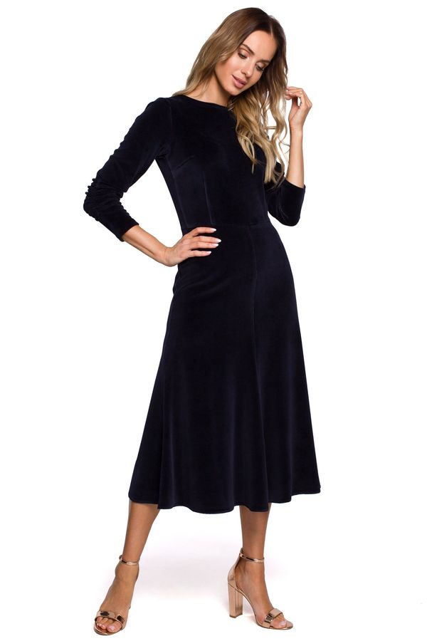 Made Of Emotion Made Of Emotion Woman's Dress M557 Navy Blue