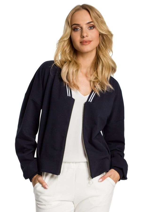 Made Of Emotion Made Of Emotion Woman's Jacket M347 Navy Blue