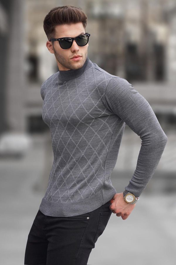 Madmext Madmext Anthracite Turtleneck Knitwear Sweater 5785