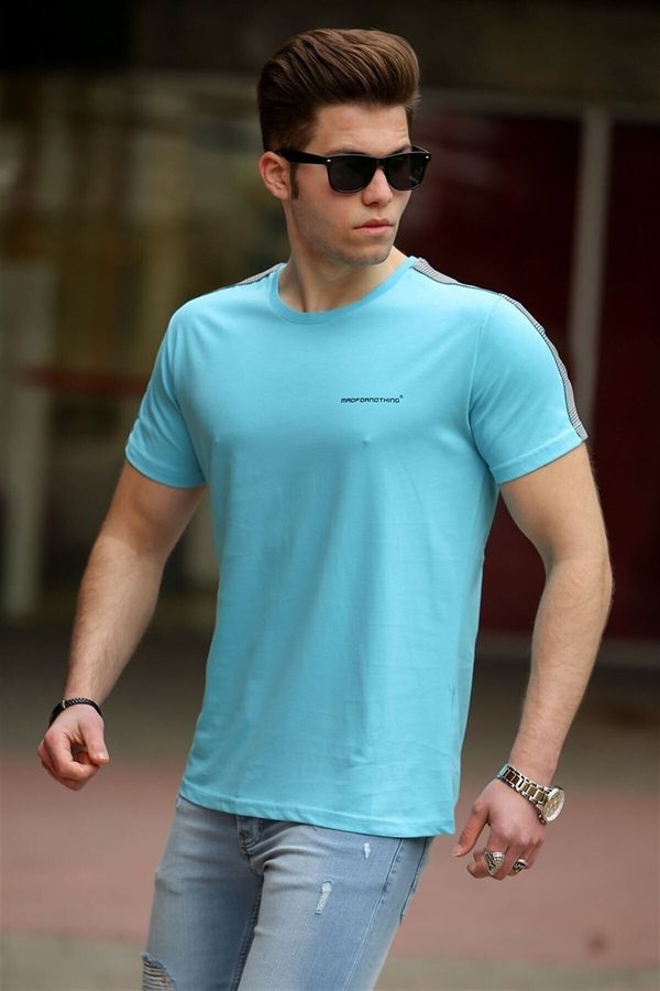 Madmext Madmext Basic Turquoise Men's T-Shirt 4513