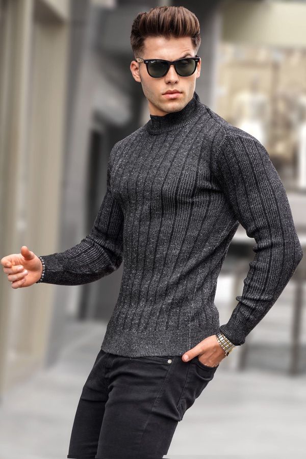 Madmext Madmext Black Half Turtleneck Knitwear Sweater 5761