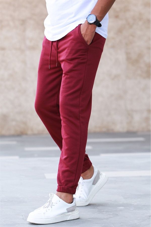 Madmext Madmext Claret Red Basic Tracksuit 5424