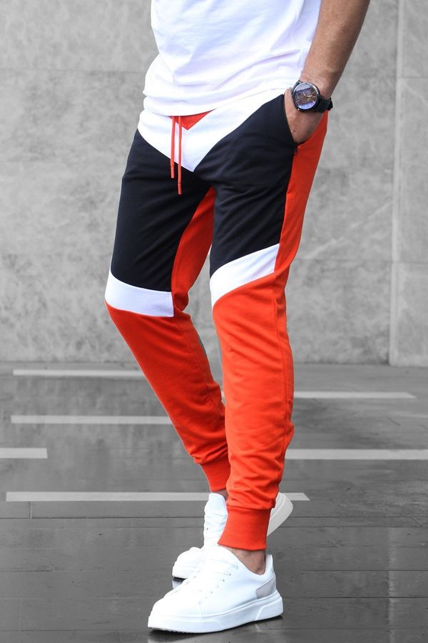 Madmext Madmext Color Block Orange Tracksuit 2927