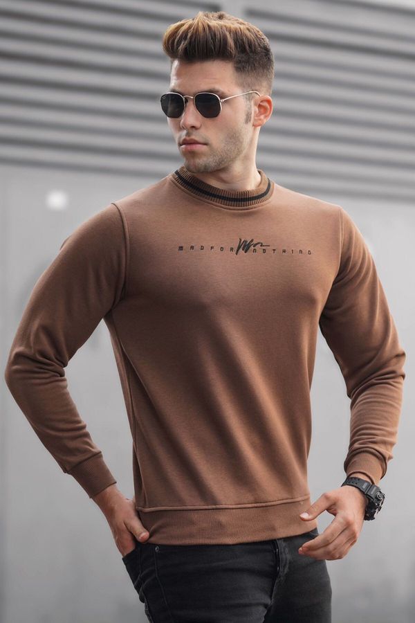Madmext Madmext Dyed Brown Knitwear Men's Sweater 5288
