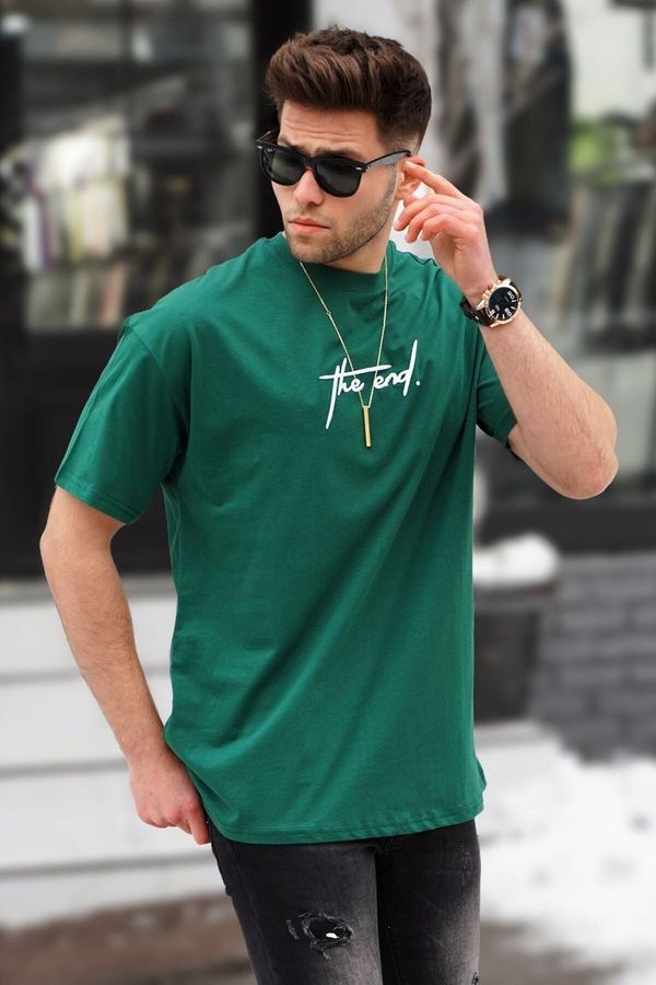 Madmext Madmext Embroidered Green T-shirt 5380