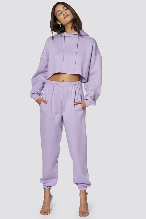 Madmext Madmext Mad Girls Lilac Women's Hooded Tracksuit Set Mg467