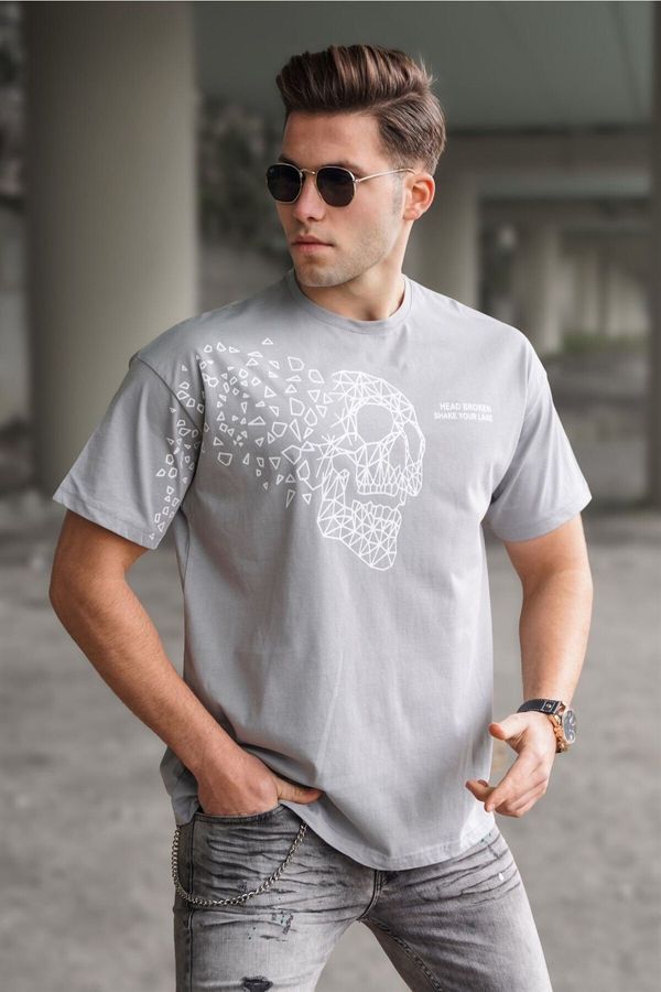 Madmext Madmext Men's Gray T-Shirt 5251