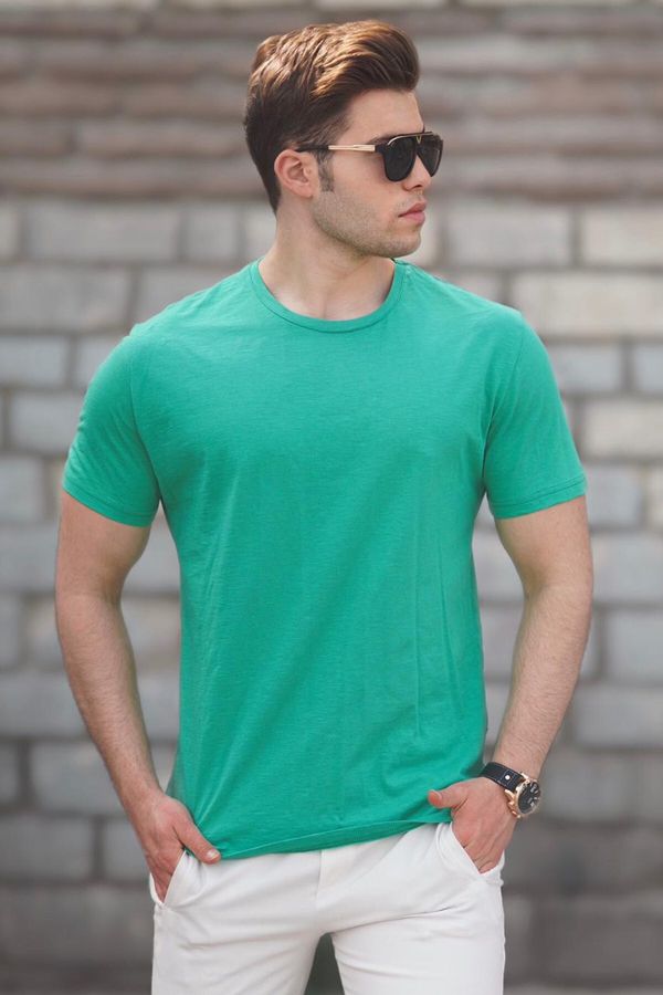 Madmext Madmext Men's Green Basic T-Shirt 5268