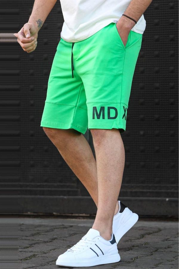 Madmext Madmext Men's Green Printed Bermuda Shorts 5493