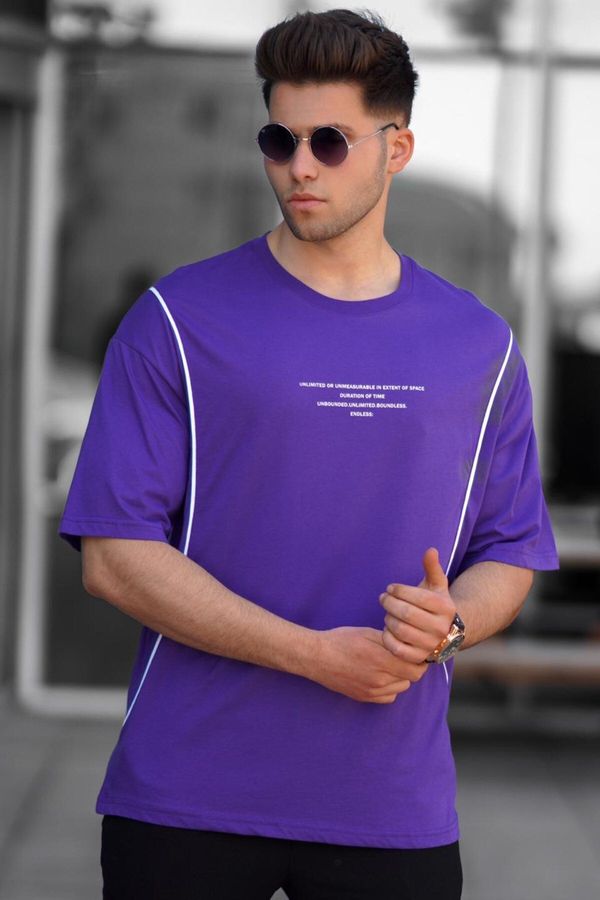 Madmext Madmext Men's Purple Oversize T-Shirt 5234