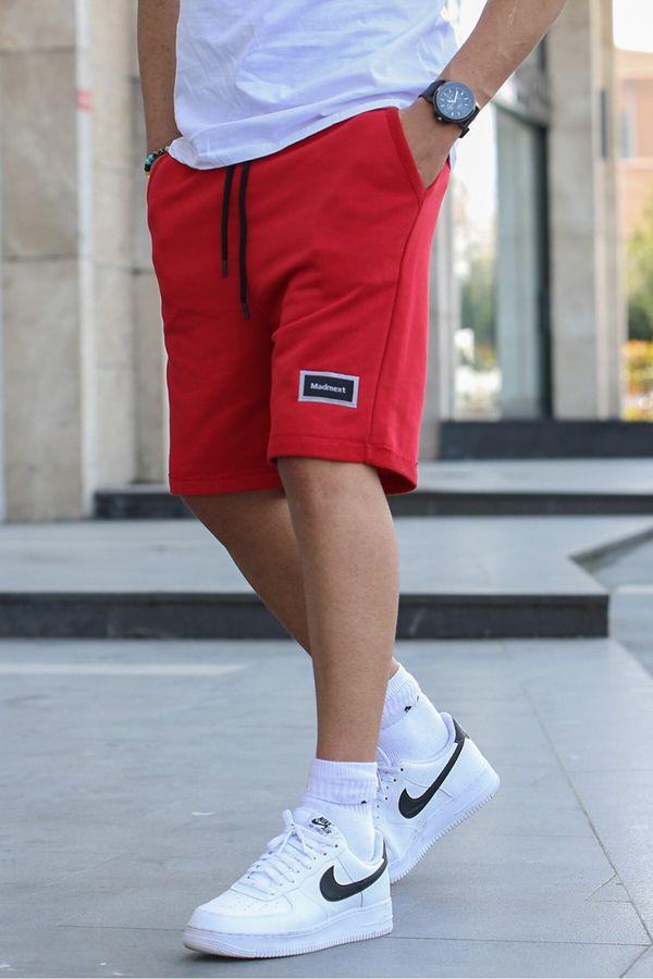 Madmext Madmext Men's Red Regular Fit Basic Capri Shorts