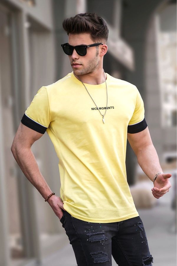 Madmext Madmext Men's Yellow T-Shirt 4977