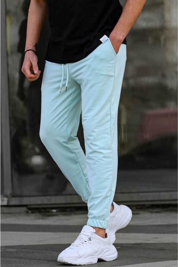 Madmext Madmext Mint Green Basic Men's Tracksuits With Elastic Legs 5494