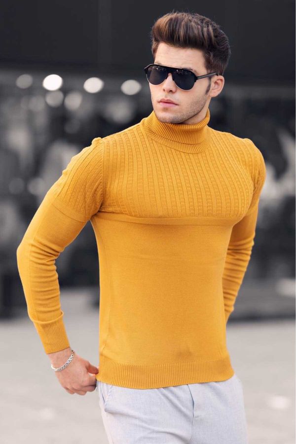 Madmext Madmext Mustard Turtleneck Sweater 4677